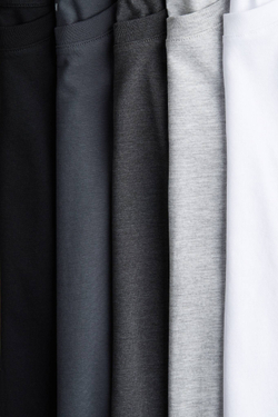 H&M Набор из 5 хлопковых футболок, серый