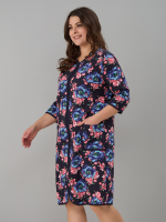 Халат Хф-362/синийголубой-пион