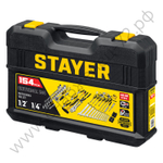 STAYER UNIVERSAL 150, 150 предм., (1/2″+ 1/4″), универсальный набор инструмента, Professional (27710-H150)