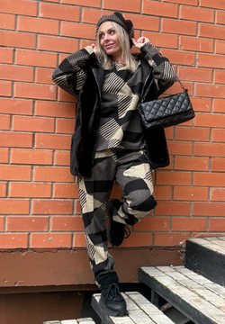 Брюки со стрелкой / бежевый