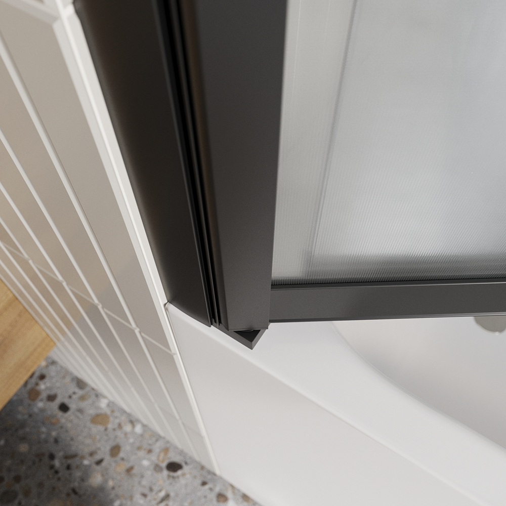 Шторка на ванну BelBagno LUCE-VF-11-90/145-P-NERO