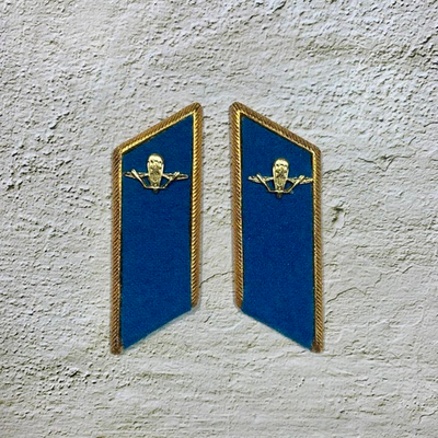 Петлицы ВДВ СССР На Металлической Основе Голубые