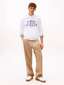 Свитшот Tommy Hilfiger Arch Logo Flex Fleece White