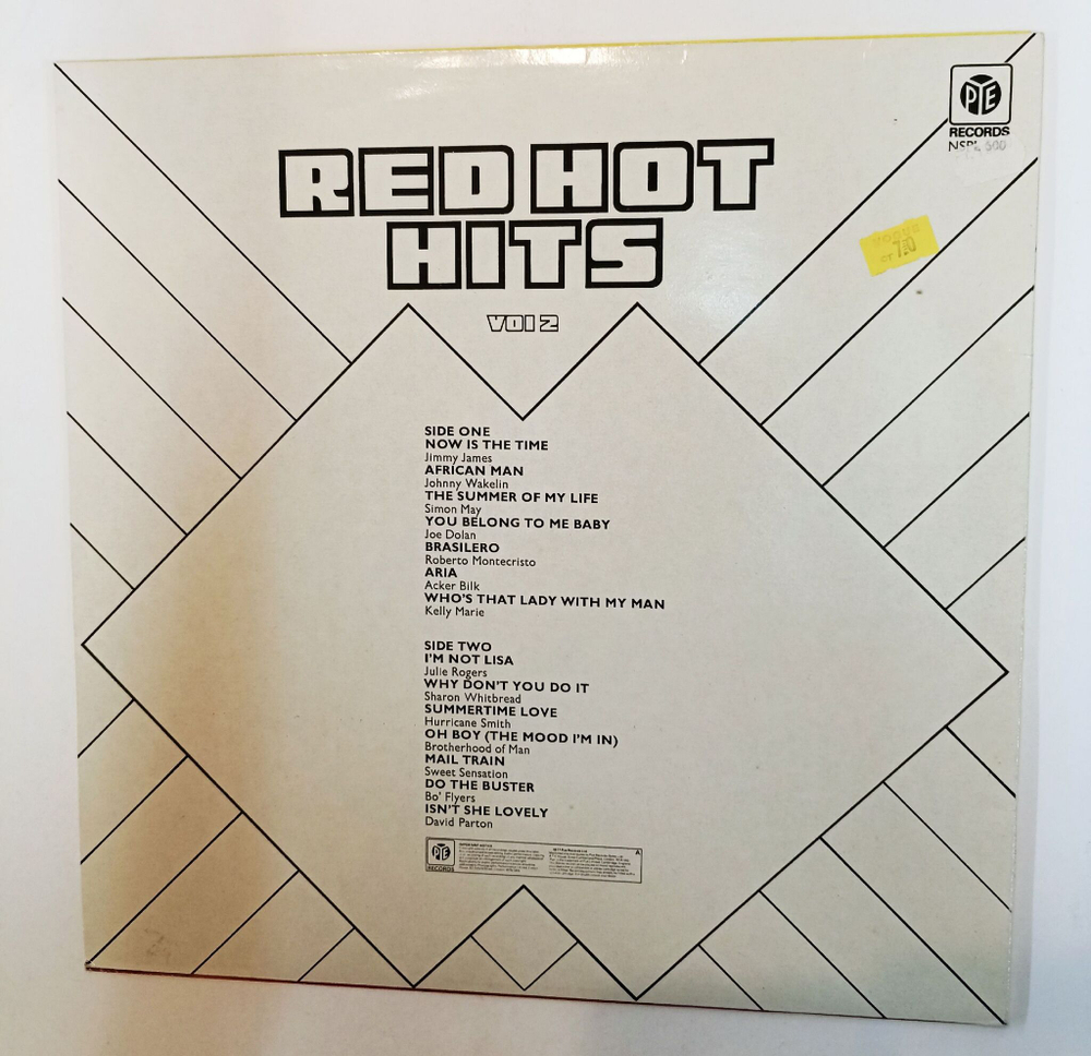 Винтажная виниловая пластинка LP Сборник Red Hot Hits Vol 2 (UK 1977)