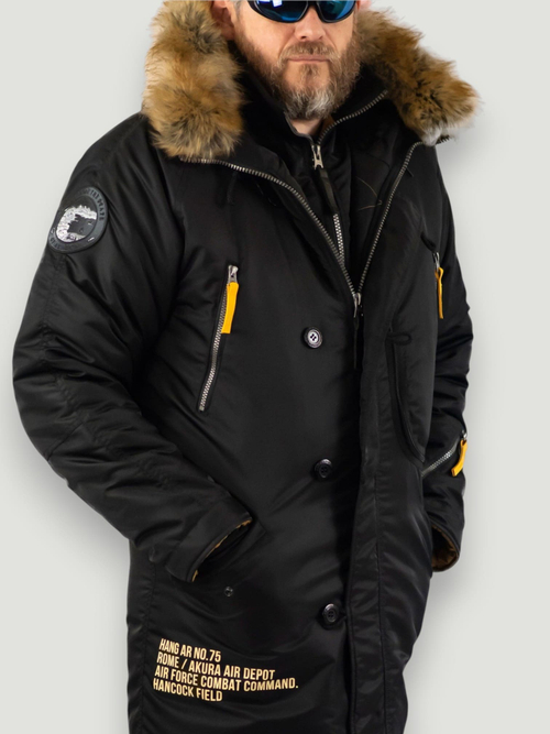 Куртка мужская зимняя Apolloget Expedition (черный/желтый - black/cinamon)
