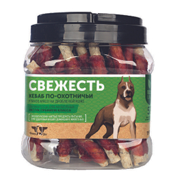 Лакомство для собак "Грин Кьюзин" GREEN QZIN СВЕЖЕСТЬ 2 (Сушенные утиные твистеры) 750 гр