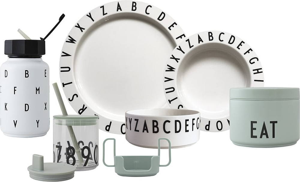 Набор детской посуды Design Letters Eat Learn, меламин, 6 предметов