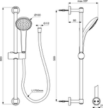 Душевой гарнитур Ideal Standard IDEALRAIN BD142XG