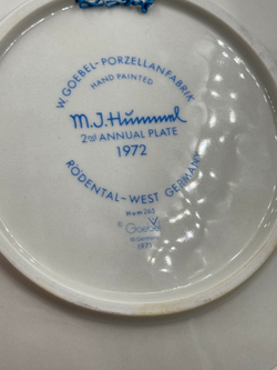 Декоративная тарелка 1972 год Goebel