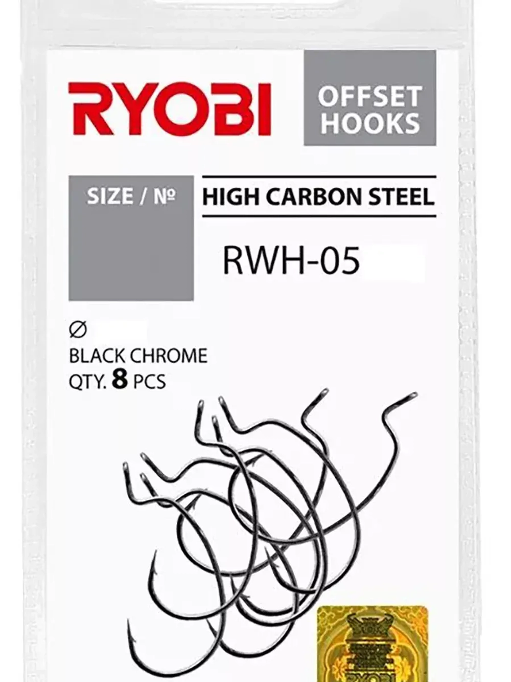 Крючок офсетный рыболовный RWH-05 №3/0 ( упк по 5шт)