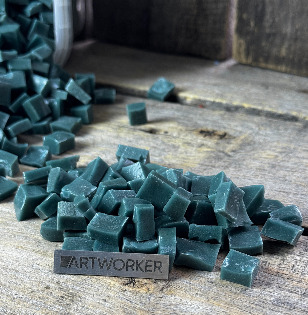 V1.K.dark-turquoise смальта разноформатная колотая бирюзовых оттенков для творчества