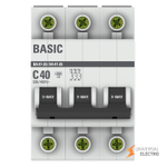 Автоматический выключатель 3P 40А (C) 4,5кА ВА 47-29 Basic