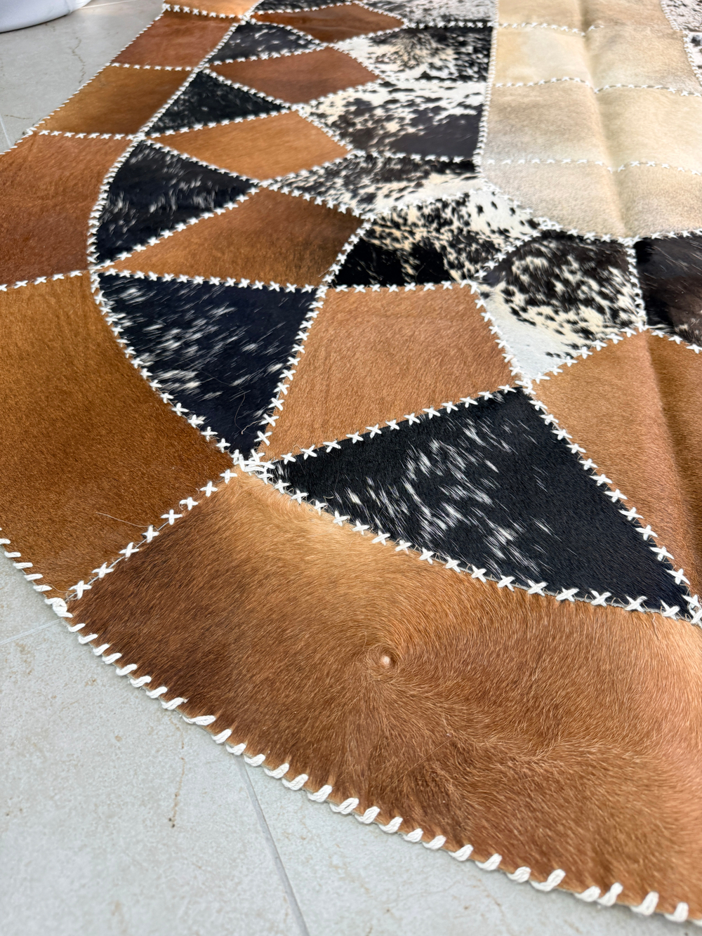 Ковер овальный натуральный Телячья шкура , 240х140