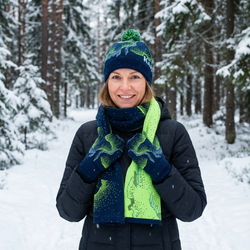Вязаный комплект «Северное сияние»