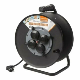 Удлинитель силовой УХз16-004 TDM (метал. катушка, А3, 4 места IP44/50м КГ 3х1,5) SQ1301-0162