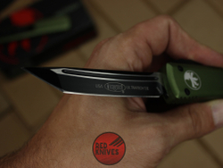 Нож Microtech Ultratech T/E - зеленая рукоять, танто черный клинок RK-359