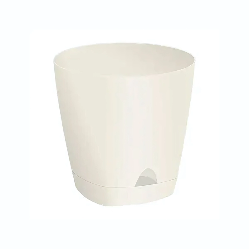 Горшок для цветов AMSTERDAM D 250 с прикорневым поливом 8 л Сливочный