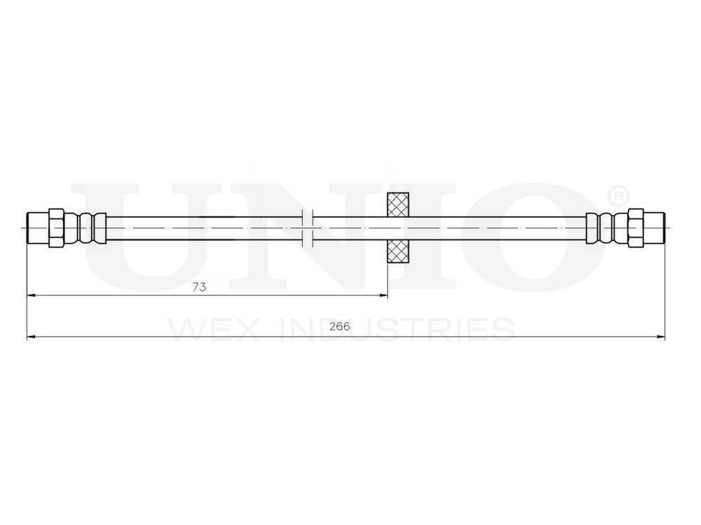 Шланг тормозной задний UNIO BRH-10015