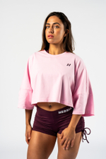 Футболка Oversized Cropped Tee JUST FLOW 431 Розовая