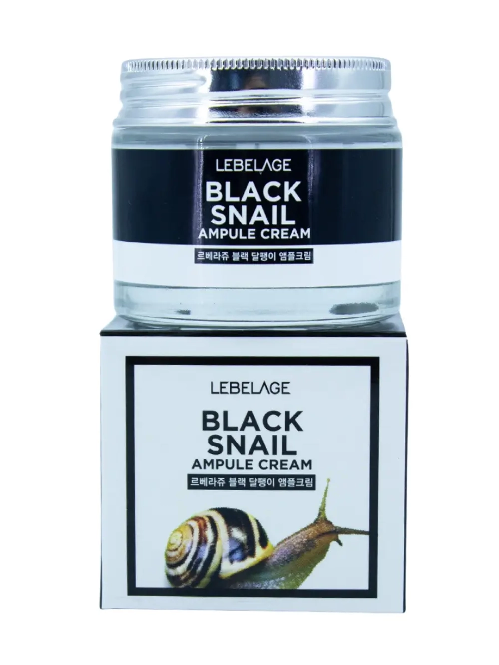 LEBELAGE - КРЕМ ДЛЯ ЛИЦА АМПУЛЬНЫЙ С ЭКСТРАКТОМ УЛИТОЧНОГО МУЦИНА AMPULE CREAM BLACK SNAIL, 70 ML