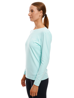 ЛОНГСЛИВ УТЕПЛЕННЫЙ ЖЕНСКИЙ WARM LONG SLEEVES TEE | AQUA
