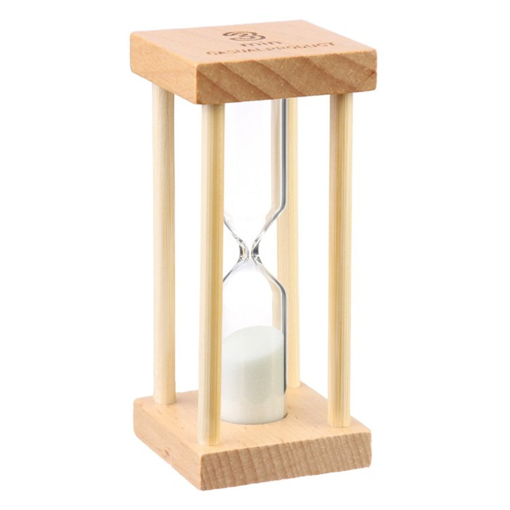 Часы песочные «Африн», на 3 минуты, 8.5×4 см, белый песок