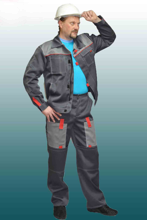 КОСТЮМ ФАВОР-К1 СЕР.+Т-СЕР. КУРТКА+БРЮКИ ГРЕТА