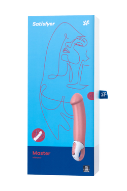 Нереалистичный вибратор Satisfyer Vibes Master, силикон, бежевый, 23,5 см.