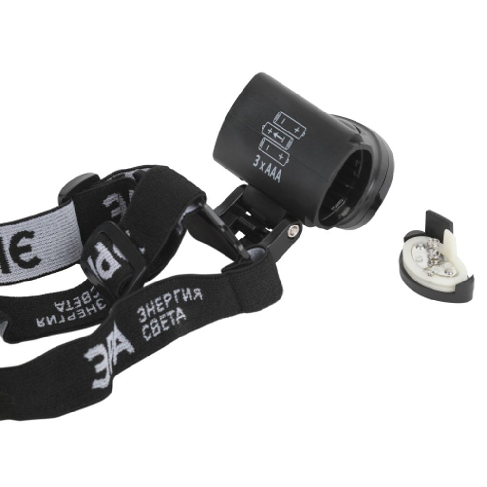 Фонарь налобный светодиодный ЭРА GB-601 на батарейках мощный яркий 3 режима черный | Налобные фонари