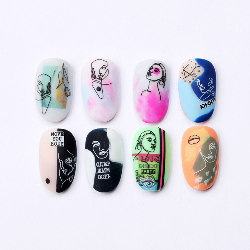 Charmicon 3D Silicone Stickers №124 Лица