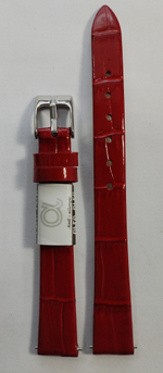 12 мм. Ремень из натуральной кожи. Лаковый крокодил.