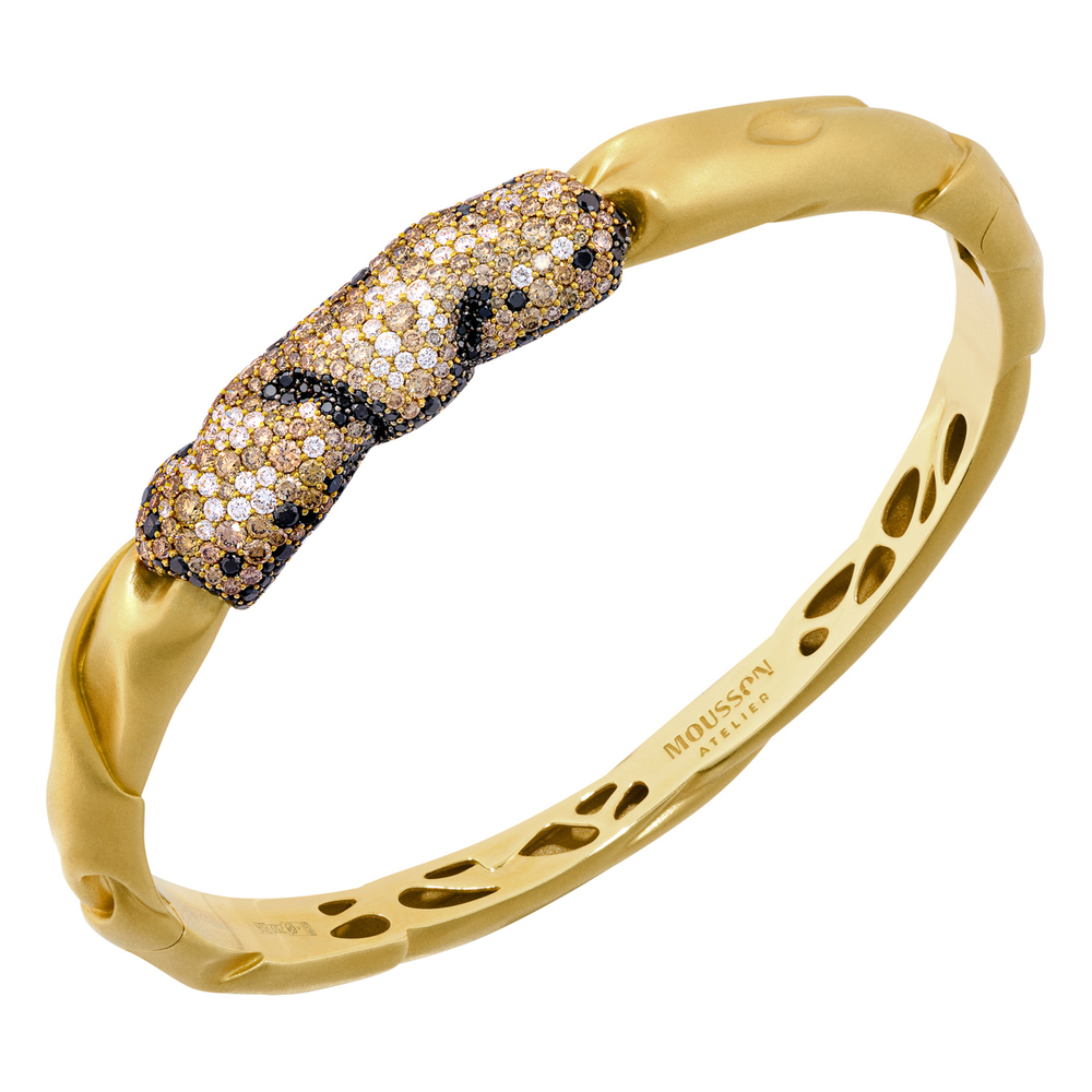 Браслет с Белыми, Черными, Шампань Бриллиантами, Br0132-1/2