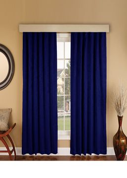 Длинные шторы. Suede (темно-синий).  Имитация замши