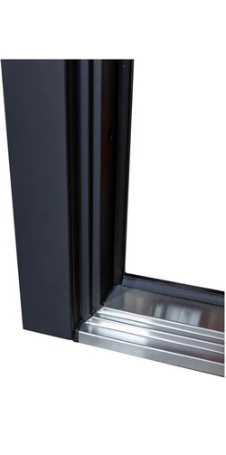 Входная дверь в квартиру STR МХ - 26 Гранит лава оникс, вставка нержавеющая сталь / Д13 Белый софт