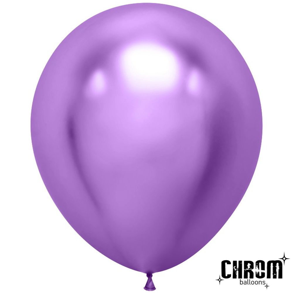 Шар (18&#39;&#39;/46 см) Фиолетовый, хром, 10 шт.