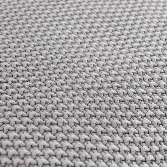 Плед из стираного хлопка серого цвета Essential, 130х180 см