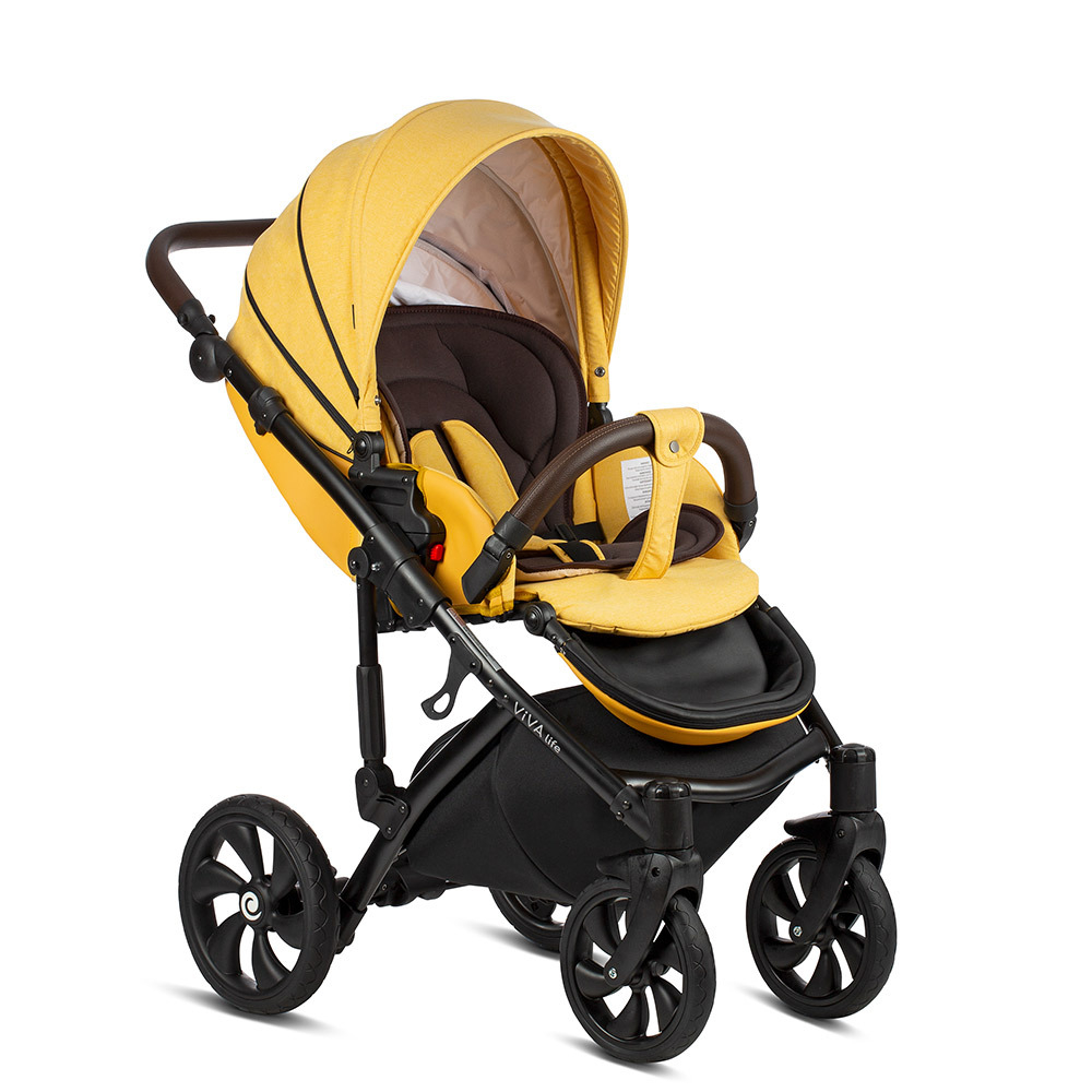 Коляска 2 в 1 Tutis Viva Life New 2019 №075 YOLK YELLO (Жёлтый)