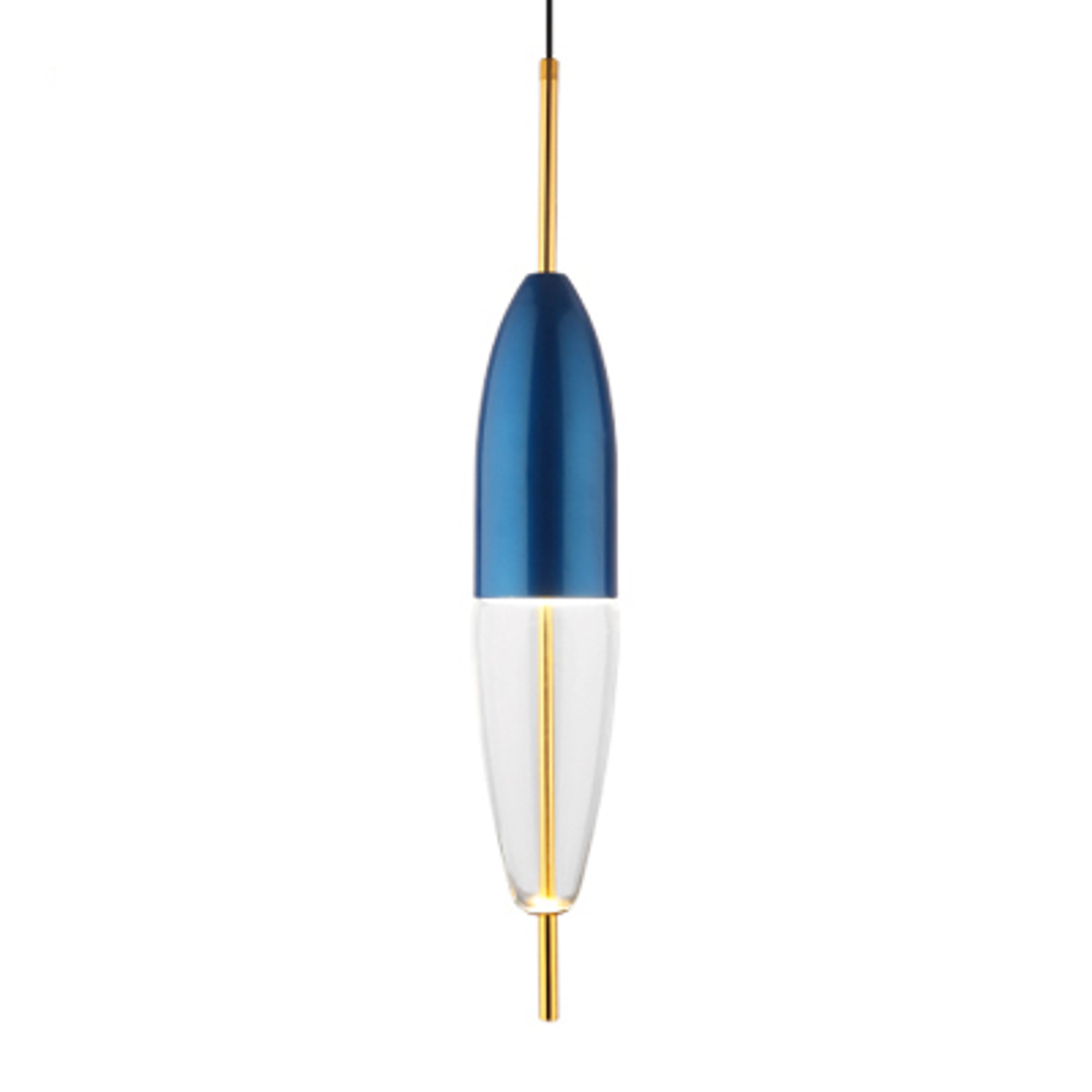 Pendant design lamp  Flow[T] S2 by Nao Tamura (Wonderglass) (Blue/Clear)