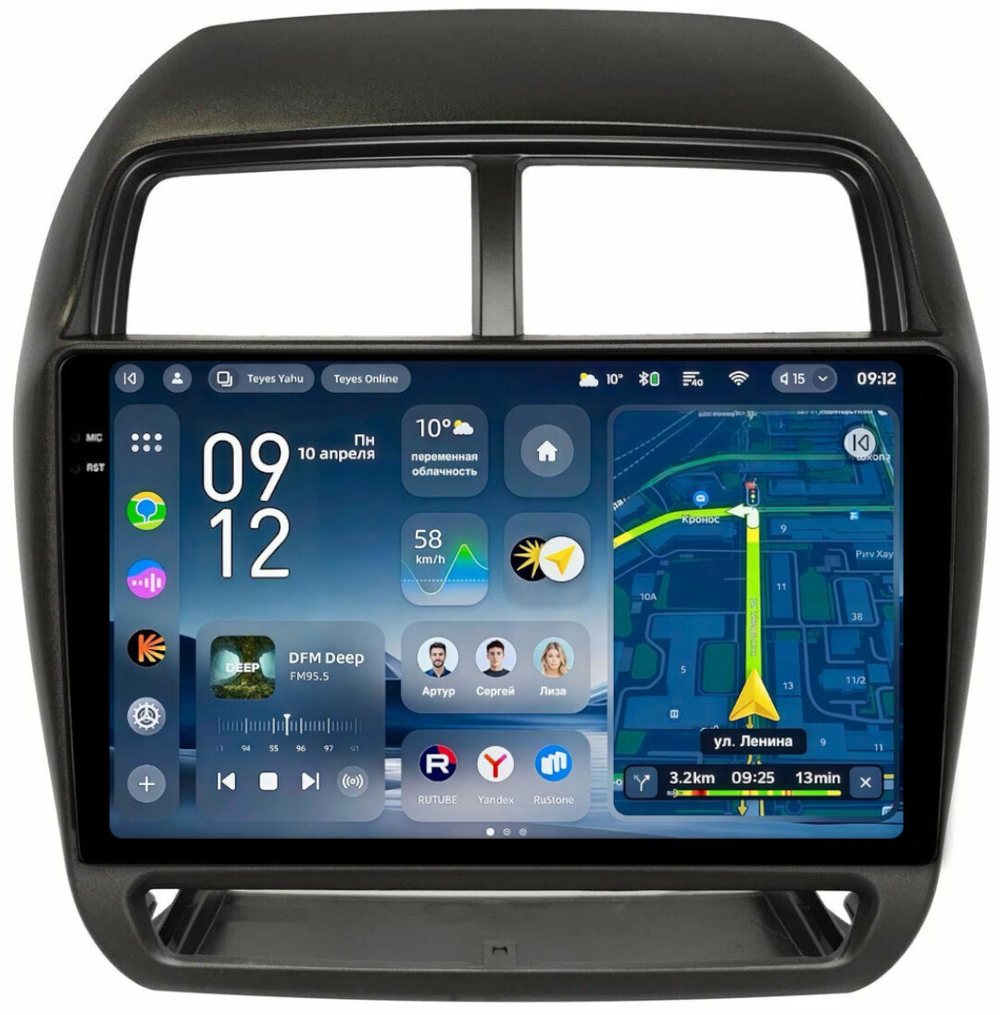 Магнитола для Mitsubishi ASX 2017+ - Teyes CC4-PRO монитор 10.36" 2K QLED на Android 13, Snapdragon 778G, AI, CarPlay, DSP, 4G SIM-слот