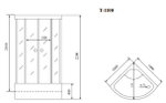 Душевая кабина Timo Standart Silver Fabric 100*100*220  (T-6600SF)