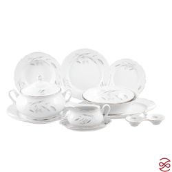 Столовый сервиз на 6 персон Thun Констанция Серебряные колосья 27 предметов