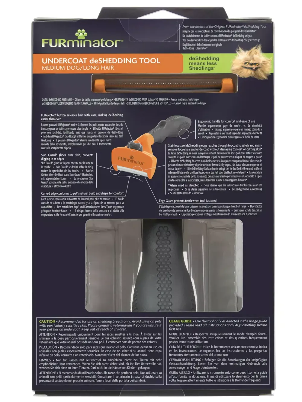 Фурминатор для собак средних длинношерстных пород, FURminator Dog Undercoat M Long Hair 12 YA Фурминатор для собак средних длинношерстных пород, FURminator Dog Undercoat M Long Hair 12 YA