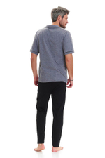 Уютная мужская пижама (Размер: M) (Цвет: синий с черным)