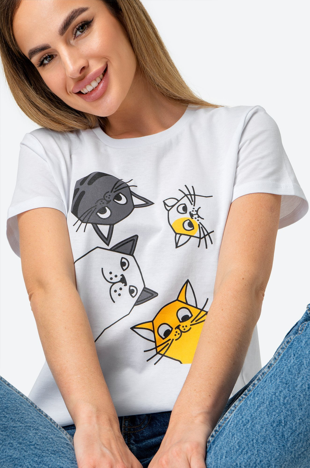 Женская хлопковая футболка Happyfox
