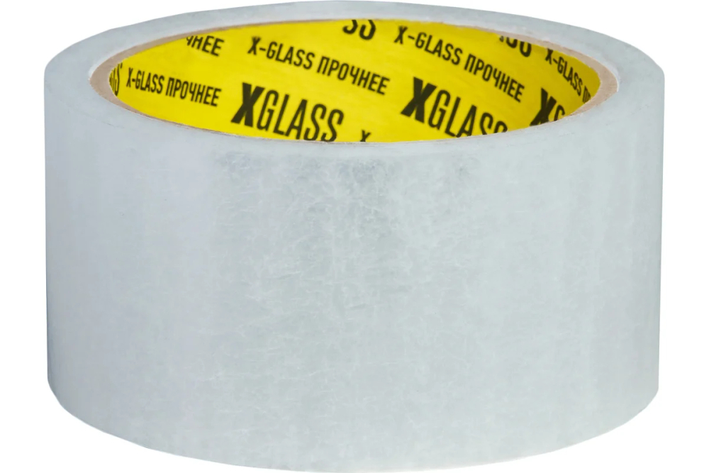 Лента клейкая (скотч прозрачная концелярская ) прозрачная упаковочная 50мм х 180м X-Glass (ИксГласс)