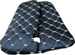 Чехлы на козырьки ЛАДА Ларгус, РЕНО Логан, Дастер, Сандеро (белая нить Рубин)