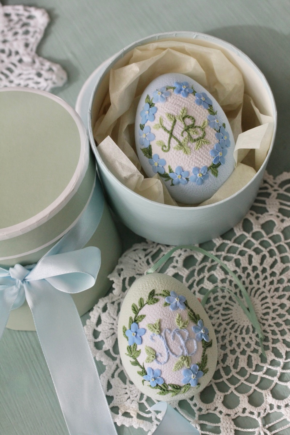 Яйцо Пасхальное салатовое.