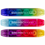 Корректирующая лента двусторонняя 5 мм x 10 м BRAUBERG GRADE ассорти (8 штук в упаковке)
