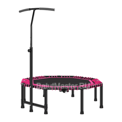 Каркасный батут с Т-образной ручкой, розовый, диаметр 4 фт, восьмиугольный