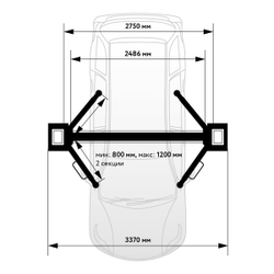 WDK-522E/220 Подъемник двухстоечный с нижней синхронизацией 4 тонны, электр. разбл., 220В
